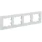 BRITE Рамка 4 поста РУ-4-2-Бр стекло белый матовый IEK