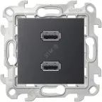 Коннектор 2хUSB, графит