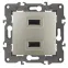 Устройство зарядное USB, 5В-2100мА, Эра Elegance, шампань, 14-4110-04