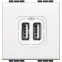 LL Разъем для зарядки 2хUSB белый