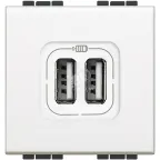 LL Разъем для зарядки 2хUSB белый