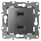 Устройство зарядное USB, 5В-2100мА, Эра12, графит, 12-4110-12