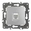 Розетка RJ45, Эра Elegance, алюминий, 14-3107-03