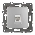 Розетка RJ45, Эра Elegance, алюминий, 14-3107-03