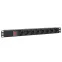 Блок розеток PDU TERACOM PRO 19'' 1U 16А/250В 8 розеток Schuko с выключателем шнур питания длиной 2 метра сечение 3x1.5 мм2 вилка Schuko корпус пластик черный