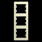                  GLOSSA Рамка 3 поста вертикальная бежевая
               