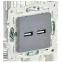 SKANDY Розетка USB A+A 3,1А SK-R15Gr серый IEK