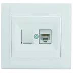 Defne Розетка компьютерная CAT5e + гнездо белая