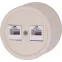 Розетка Лизетта RJ45 информационная двойная, пластик, цвет Песочное золото