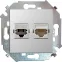 15 Розетка компьютерная двойная RJ45 кат.5е белый