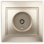 Розетка TV одиночная, СУ, Plano, шампань, 1-301-04