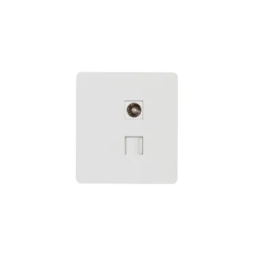 Розетка ROUND компьютерная RJ45 кат6 + TV скрытой установки механизм перламутр