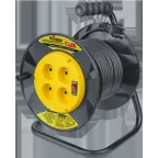 Удлинитель силовой NPE-R-04-30-X-2x0.75 на пластиковой катушке с термовыключателем 4 гнезда б/з 30м ПВС 2х0,75 1300 Вт IP20