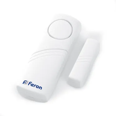 Звонок сигнализация 1 мелодия 2х1.5V/AA, громкоcть 90dB, белый, Feron