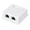 Розетка компьютерная RJ-45 категория 5e экранированная двойная внешняя Dual IDC цвет белый WRline
