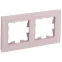 BRITE Рамка 2 поста РУ-2-2-Бр стекло розовый матовый IEK