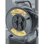                  Удлинитель силовой NPE-RM-04-50-E-IP44-3x2.5 на металлической катушке с термовыключателем 4 гнезда c/з 50м КГ 3х2,5 3500 Вт IP44
               