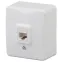 Розетка информационная RJ45, ОУ, Эра Эксперт, белый, 11-3203-01