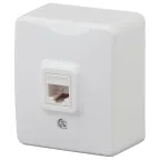 Розетка информационная RJ45, ОУ, Эра Эксперт, белый, 11-3203-01