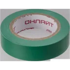 Изолента ПВХ зеленая 15мм 10м ОНЛАЙТ OIT-B15-10/G