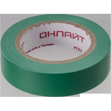 Изолента ПВХ зеленая 15мм 10м ОНЛАЙТ OIT-B15-10/G