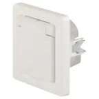 Розетка Intro 7-209-01 Style 2P+E Schuko с крышкой штор., 16А-250В, IP44, СУ, белый