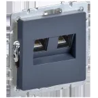 BRITE Розетка двойная RJ11+RJ45 кат.5E РК/Т12-БрМ маренго