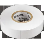 Изолента ПВХ бел 19мм 20м Navigator NIT-A19-20/WH