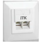 Розетка информационная внутренняя RJ45 кат. 6 UTP 2 порта