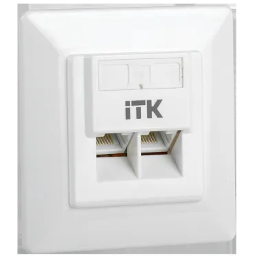 Розетка информационная внутренняя RJ45 кат. 6 UTP 2 порта