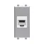 Avanti Компьютерная розетка RJ-45 без шторки модульная, кат.5е, "Avanti", Закаленная сталь, 1 модуль