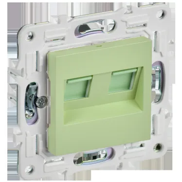 SKANDY Розетка компьютерная двойная RJ45 кат.6 SK-K04G мятный IEK