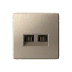                  ARTGALLERY РОЗЕТКА двойная компьютерная RJ45+RJ45, кат.6А, механизм, ШАМПАНЬ
               