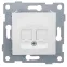 Розетка компьютерная и телефонная RJ45, RJ12 Ugra, механизм, белый
