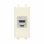 Avanti Компьютерная розетка RJ-45 без шторки модульная, кат.6 экранированная, Ванильная дымка, 1 модуль