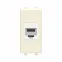Avanti Компьютерная розетка RJ-45 без шторки модульная, кат.6А, Ванильная дымка, 1 модуль