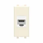                  Avanti Компьютерная розетка RJ-45 без шторки модульная, кат.6А, Ванильная дымка, 1 модуль
               