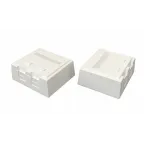 Корпус настенной розетки для установки 2-х вставок типа Keystone Jack