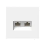                  ARTGALLERY розетка двойная компьютерная RJ45+RJ45, кат.6А, механизм, белый
               