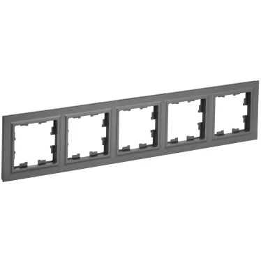 BRITE Рамка 5 постов РУ-5-БрГ графит