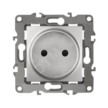 Розетка 2P, 16A-250В, Эра12, алюминий, 12-2105-03