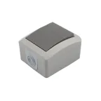 Выключатель одноклавишный INDUSTRIAL IP54, о/у, серый