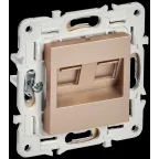                  SKANDY Розетка компьютерная двойная RJ45 кат.6 SK-K04Sa песочный IEK
               