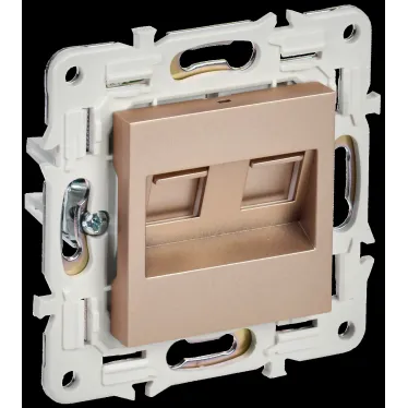 SKANDY Розетка компьютерная двойная RJ45 кат.6 SK-K04Sa песочный IEK