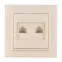 Розетка RJ-45 Минск двухместная СП бежевая