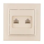                  Розетка RJ-45 Минск двухместная СП бежевая
               