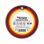 Изолента ПВХ KRANZ 0.13х15 мм, 20 м, красная 10шт
