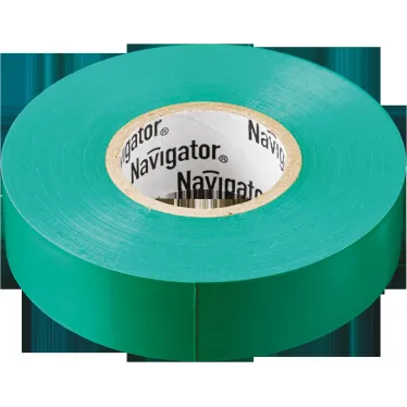 Изолента ПВХ зеленая 19мм 20м Navigator NIT-A19-20/G