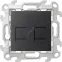 Розетка 2хRJ45 кат 5е UTP, графит