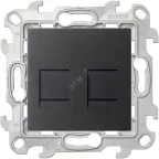 Розетка 2хRJ45 кат 5е UTP, графит